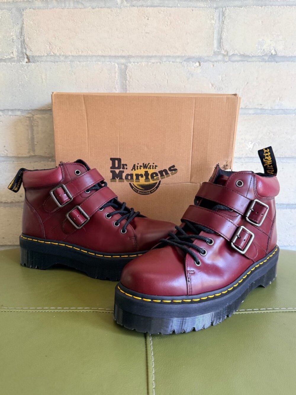 Dr. Martens Bryony cherry red boot size US W 11 / UK 9 GUC